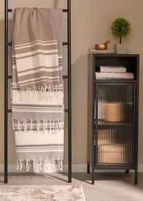 Serviette de hammam en coton - marron - taille 100x180 cm avec coton - bonprix