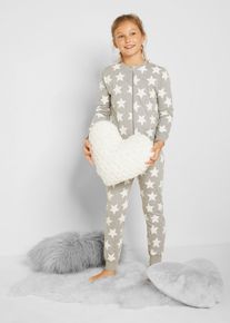 Combipyjama coton - gris - taille 104/110 avec coton - bonprix