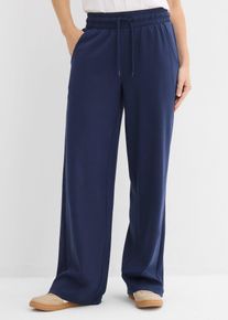 Pantalon en jersey interlock - bleu - taille 42/44 (M) - 100% coton - bonprix