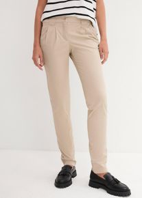 Pantalon chino extensible - beige - taille 36 avec coton - bonprix