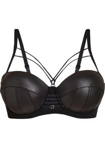 Soutien-gorge balconnet &agrave; armatures avec effet mouill&eacute; - noir - taille 115C - bonprix