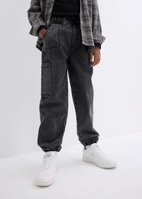 Jean jogger cargo extensible Loose - gris - taille 152 avec coton - bonprix