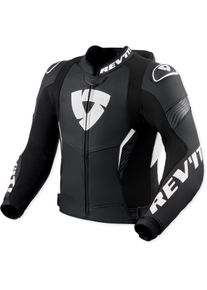 Revit Argon 3 Pro, veste en cuir perfor&eacute; , couleur: Noir/Blanc , taille: 48