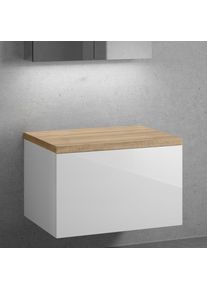 neoro n50 Meuble bas l: 80 cm, avec 1 tiroir, BN0432WH+BN0402W1,
