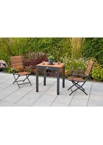 Merxx Balkontisch Naturfarben Akazie ausziehbar ca. 65x75x65cm