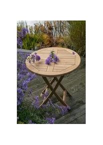 DeVries Gartenklapptisch Woodie ca. 70x75 cm Teak massiv