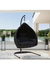 H&auml;ngesessel Sasa Dunkelgrau Outdoorstoff/Metall/Kunststoff
