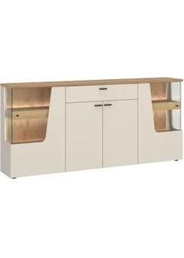 Sideboard Cut Out, B: 165cm Kaschmir/Eichefarben