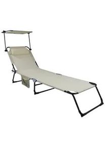 Gartenliege Bindox L ca. 185x55x24 cm Creme