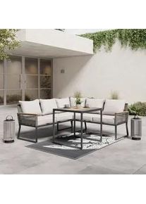 Dining-Loungeset Sonora Grau Outdoorstoff/Metall