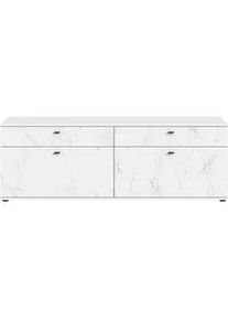 Lowboard Stone Wei&szlig; Marmoroptik