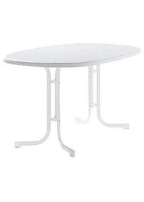 SIEGER Gartentisch ca. 140x90 cm Wei&szlig;