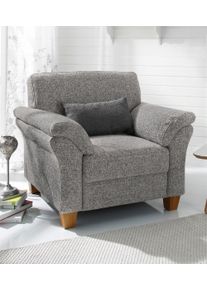 Sessel Home Affaire "Borkum, B: 101cm", grau, B:101cm H:87cm T:88cm, Struktur (100% Polyester);Luxus-Microfaser ALTARA NUBUCK (100% Polyester);MELROSE(100% Polyester);Luxus-Microfaser Toro (100% Polyester), Sessel, Sessel, mit Federkern