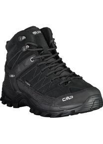 Wanderschuh CMP "RIGEL MID WP TREKKING SHOES", Herren, Gr. 41, Synthetik, grau (anthra, gr&uuml;n), Veloursleder, Schuhe Wanderschuh, wasserdicht