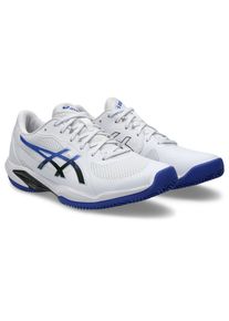Tennisschuh asics "SOLUTION SWIFT FF 2 CLAY", Herren, Gr. 43,5, wei&szlig; (wei&szlig;, schwarz cobalt), Synthetik, Schuhe Tennisschuh, Sandplatzschuhe f&uuml;r Aschepl&auml;tze