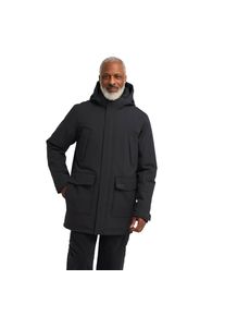 Funktionsparka Jack Wolfskin "CANYON SHIELD PARKA M", Herren, Gr. XL, schwarz, Obermaterial: 100% Polyamid. Futter: 100% Polyester. Wattierung: 100% Polyester, Jacken Funktionsparka, f&uuml;r Winter, atmungsaktiv, winddicht, mit abnehmbarer Kapuze