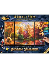 Malen nach Zahlen Schipper "Meisterklasse Triptychon - Indian Summer", bunt, Malvorlagen, KinderB:20cm H:50cm, Karton, Malen nach Zahlen, Made in Germany, B:20cm H:50cm