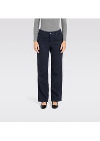 Straight-Jeans MAC "GRACIA", Damen, Gr. 42, L&auml;nge 32, schwarz rinsewash, Denim/Jeans, Obermaterial: 77% Baumwolle, 10% Polyester, 10% Viskose, 3% Elasthan, unifarben, straight fit lang, Jeans Straight-Jeans, im Five-Pocket Style mit Stretch