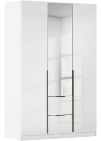 Dreht&uuml;renschrank OTTO HOME "Kleiderschrank Schrank Garderobe AGORDO mit Dekor- oder Hochglanzfront", wei&szlig; (alpinwei&szlig;, hochglanz wei&szlig;), B:136cm H:210cm T:54cm, Holzwerkstoff, Schr&auml;nke, Dreht&uuml;renschrank, mit Au&szlig;enschubk&auml;sten, in 7 Breiten und 2 H&ouml;hen MADE IN GERMANY
