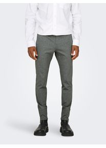 Only & Sons Chinos ONLY & SONS "ONSMARK SLIM DITSY 020934 PANT NOOS", Herren, Gr. 31, L&auml;nge 34, gr&uuml;n (pine grove), Web, Obermaterial: 64% Viskose, 31% Polyester, 5% Elasthan, unifarben, slim fit lang, Hosen Chinos, Viskosemischung, slim fit