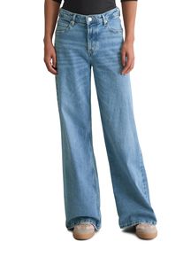 Marc O'Polo Relax-fit-Jeans MARC O'POLO "Model Lania wide aus Organic-Cotton-Polyester-Stretch", Damen, Gr. 31, L&auml;nge 30, light blau, Denim/Jeans, Obermaterial: 90% Baumwolle, 9% Polyester, 1% Elasthan, relaxed fit lang, Jeans Relax-fit-Jeans