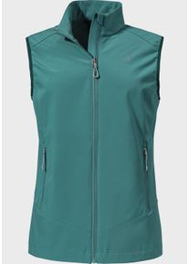 Sch&ouml;ffel Funktionsweste SCH&Ouml;FFEL "Softshell Vest Tonion L", Damen, Gr. 42, gr&uuml;n (6755, gr&uuml;n), Oberstoff : Aussenseite: 92% Polyester 8% Elasthan Innenseite: 100% Polyester (Membran: Polyurethan), ohne Ausschnitt, Westen Funktionsweste