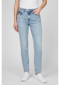 Straight-Jeans Tommy Hilfiger "DNM CLASSIC STRAIGHT RW", Damen, Gr. 30, L&auml;nge 32, glis, Denim/Jeans, Obermaterial: 100% Baumwolle, Abriebeffekte, straight fit kn&ouml;chellang, Jeans Straight-Jeans