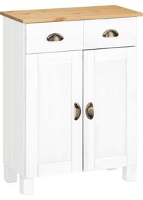 Unterschrank Home Affaire "Oslo", wei&szlig; (wei&szlig;, honig), B:60cm H:80cm T:30cm, Massivholz, Schr&auml;nke, Unterschrank