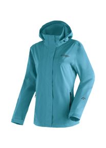 Regenjacke Maier Sports "Metor rec W", Damen, Gr. 52, aquablau, 100% Polyester, Jacken Regenjacke, Damen Jacke mit Kapuze, Windjacke wasserdicht atmungsaktiv, Reg. Fit