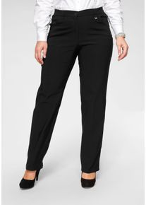 Stretch-Hose KjBRAND "Babsie Bengaline: Bequemer Oberschenkel", Damen, Gr. 48, N-Gr, schwarz, Web, Obermaterial: 80% Viskose, 17% Polyamid, 3% Elasthan, leicht gl&auml;nzend, unifarben, Basic, bequem lang, Hosen Stretch-Hose, aus Stretch-Material