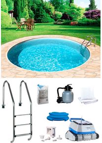 Rundpool MY POOL BWT "POWER", wei&szlig;, H:150cm &Oslash;:500cm, Schwimmbecken, Rundpool, inkl. Poolroboter POWER ONE4ALL