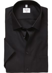 Kurzarmhemd MARVELIS, Herren, Gr. 40, N-Gr, schwarz, Web, Obermaterial: 100% Baumwolle, Hemden Kurzarmhemd, modern fit, Busnesshemd, New Kentkragen, b&uuml;gelfrei