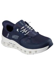 Slip-On Sneaker Skechers "GLIDE-STEP PRO", Herren, Gr. 46, blau (navy), Textil, Schuhe Slip-On Sneaker, Laufschuh, Trainingsschuh mit flexibler Traktionslaufsohle