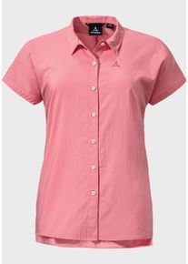 Sch&ouml;ffel Outdoorbluse SCH&Ouml;FFEL "Blouse Palma L", Damen, Gr. 36, rosa (3245, rosa), Oberstoff : 69% Baumwolle 25% Nylon 6% Hanf, bequem, V-Ausschnitt, Blusen Outdoorbluse