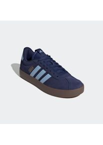 Sneaker adidas Sportswear "VL COURT 3.0", Herren, Gr. 40, dunkelblau, clear sky, gold metallic, Leder, Synthetik, Schuhe Sneaker, inspiriert vom Design des adidas samba