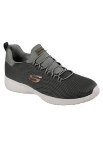 Slip-On Sneaker Skechers "DYNAMIGHT", Herren, Gr. 45, Textil, grau (oliv), Schuhe Slip-On Sneaker, Slipper, Sneaker mit Memory Foam