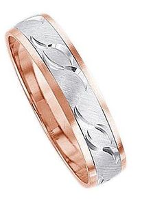 Trauring Firetti "Schmuck Geschenk Gold 375 Hochzeit Ehering Trauring "LIEBE" Gr. 16,5, rosa (wei&szlig;goldfarben, ros&eacute;goldfarben), Fingerringe, Damen, 16.5, ohne Brillant, Ros&eacute;gold 375 Wei&szlig;gold 375, 5mm, Ros&eacute;gold 375, Wei&szlig;gold 375, Trauring, Made in Germany, wahlweise mit oder ohne Brillant