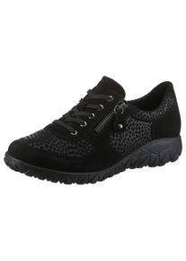 Waldl&auml;ufer Schn&uuml;rschuh WALDL&Auml;UFER "HAVY-Soft", Damen, Gr. 8,5 (42,5), schwarz, Nubukleder, Textil, Schuhe Schn&uuml;rschuh, Freizeitschuh, Halbschuh, Komfortschuh mit Rei&szlig;verschluss, H-Weite