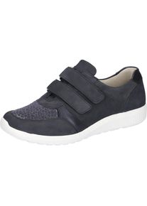 Waldl&auml;ufer Klettschuh WALDL&Auml;UFER "M-IRA-Soft", Damen, Gr. 3,5 (36), Textil, blau (dunkelblau), Nubukleder, Textil, Schuhe Klettschuh, Halbschuh, Komfortschuh in besonders breiter Schuhweite M (extraweit)