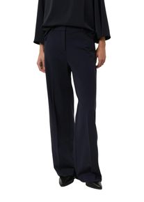 Bundfaltenhose comma, Damen, Gr. 36, N-Gr, navy, Web, Obermaterial: 50% Viskose, 42% Polyamid, 8% Elasthan, unifarben, normal lang, Hosen Bundfaltenhose, mit Viskose und Stretch