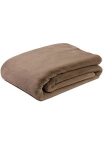 G&ouml;zze Wohndecke G&Ouml;ZZE "Merino Wendewohndecke", grau (taupe), B:220cm L:240cm, Polyester, Wohndecken, Wohndecke, kuschelig weich