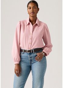 Levi's Langarmbluse LEVI'S "JOURNEY WSTRN FSH", Damen, Gr. M (38), zephyr, Cord, Obermaterial: 100% Baumwolle, bequem normal, Puff&auml;rmel Manschette, Blusen Langarmbluse, Feine Cord Qualit&auml;t