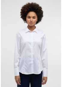 Hemdbluse Eterna "REGULAR FIT", Damen, Gr. 34, wei&szlig;, 95% Baumwolle, 5% Elasthan, Blusen Hemdbluse, EASY IRON (b&uuml;gelleicht)