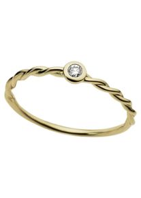 Solit&auml;rring Firetti "Schmuck Geschenk Gold 333 Damenring Verlobungsring Goldring Solit&auml;r" Gr. 19, gold (gelbgoldfarben), Fingerringe, Damen, 19, 0,04 P2 = erkennbare Einschl&uuml;sse, Diamanten Gelbgold 333, 1,5mm, Diamanten, Gelbgold 333, Solit&auml;rring, mit Brillant