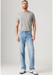 Levi's Straight-Jeans LEVI'S "505", Herren, Gr. 34, L&auml;nge 30, blau (hole in the), Denim/Jeans, Obermaterial: 99% Baumwolle, 1% Elasthan, unifarben, regular fit lang, Jeans Straight-Jeans, REGULAR