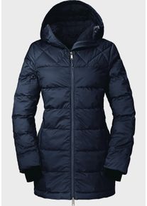 Sch&ouml;ffel Parka SCH&Ouml;FFEL "Insulated Parka Boston L", Damen, Gr. 44, blau (8820, blau), Oberstoff : Aussenseite: 100% Polyester (Membran: Polyurethan) Futter : 100% Polyester F&uuml;llung : 100% Polyester, regular fit, hoch geschlossener Ausschnitt, Jacken Parka