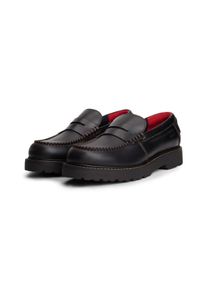 Loafer Tommy Jeans "ARCHIVE '01 LOAFER", Herren, Gr. 41, schwarz, Glattleder, Schuhe Loafer, Blockabsatz, Businessschuh, Slipper in schmaler Form