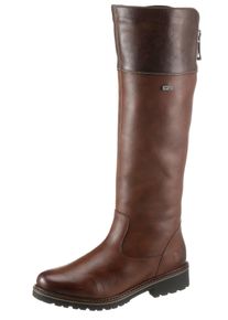 Stiefel Remonte, Damen, Gr. 45, Normalschaft, braun, Leder, Lederimitat, used, Schuhe Stiefel, mit variabler Schaftweite