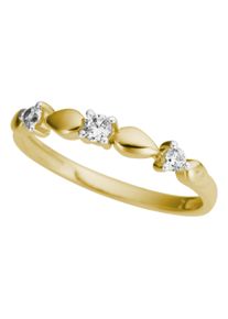 Fingerring Firetti "Schmuck Geschenk Gold 333 Damenring Goldring Tropfen" Gr. 19, gelbgoldfarben, wei&szlig;goldfarben, kristallwei&szlig;, Fingerringe, Damen, 19, Gelbgold 333, 1,8mm, Fingerring, mit Zirkonia (synth.)