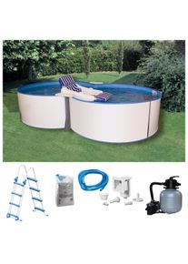 Achtformpool MY POOL BWT "JOY 4", wei&szlig;, B:360cm H:120cm L:625cm, Schwimmbecken, Achtformpool, in verschiedenen Gr&ouml;&szlig;en